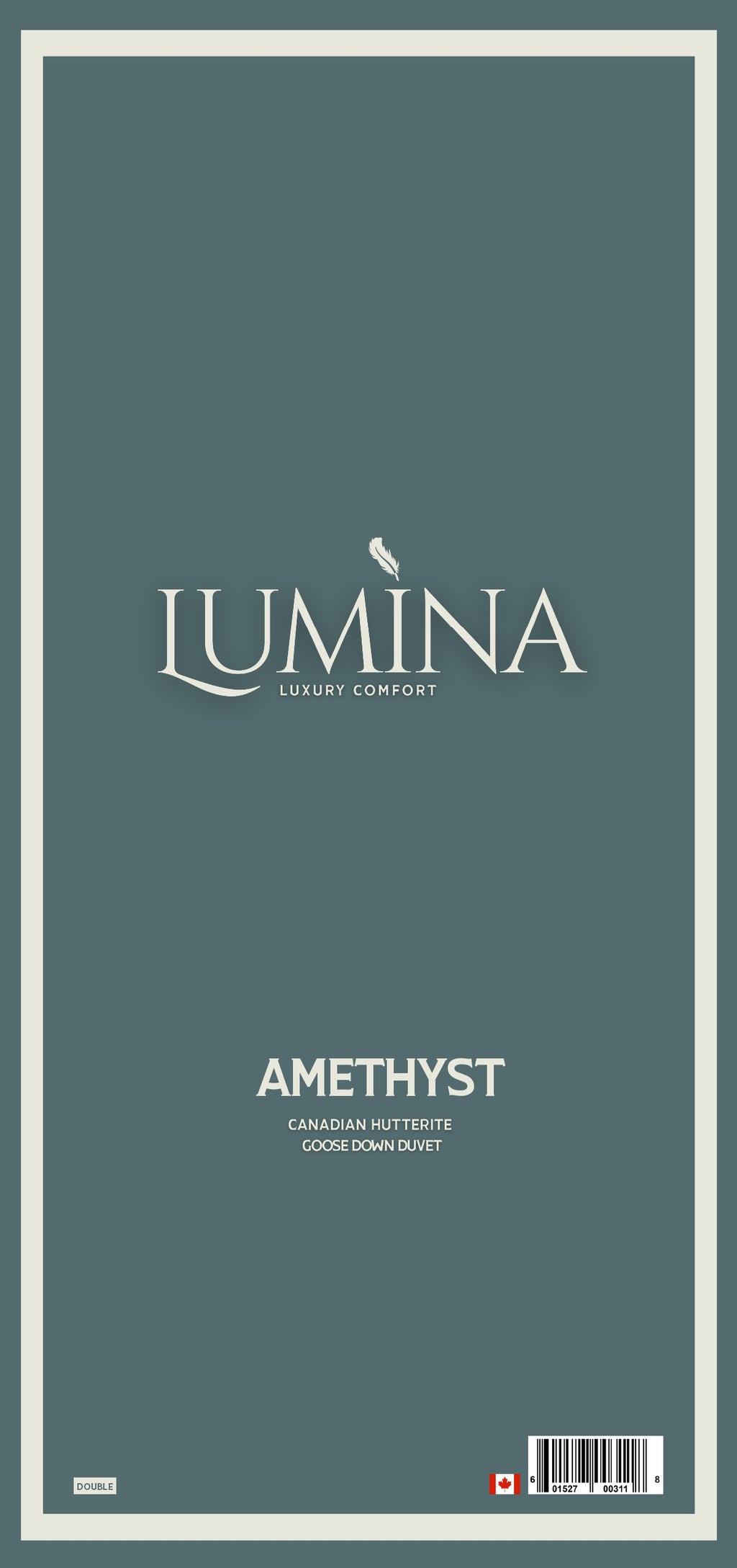 AMETHYST HUTTERITE WHITE GOOSE DOWN DUVET-TWIN SIZE