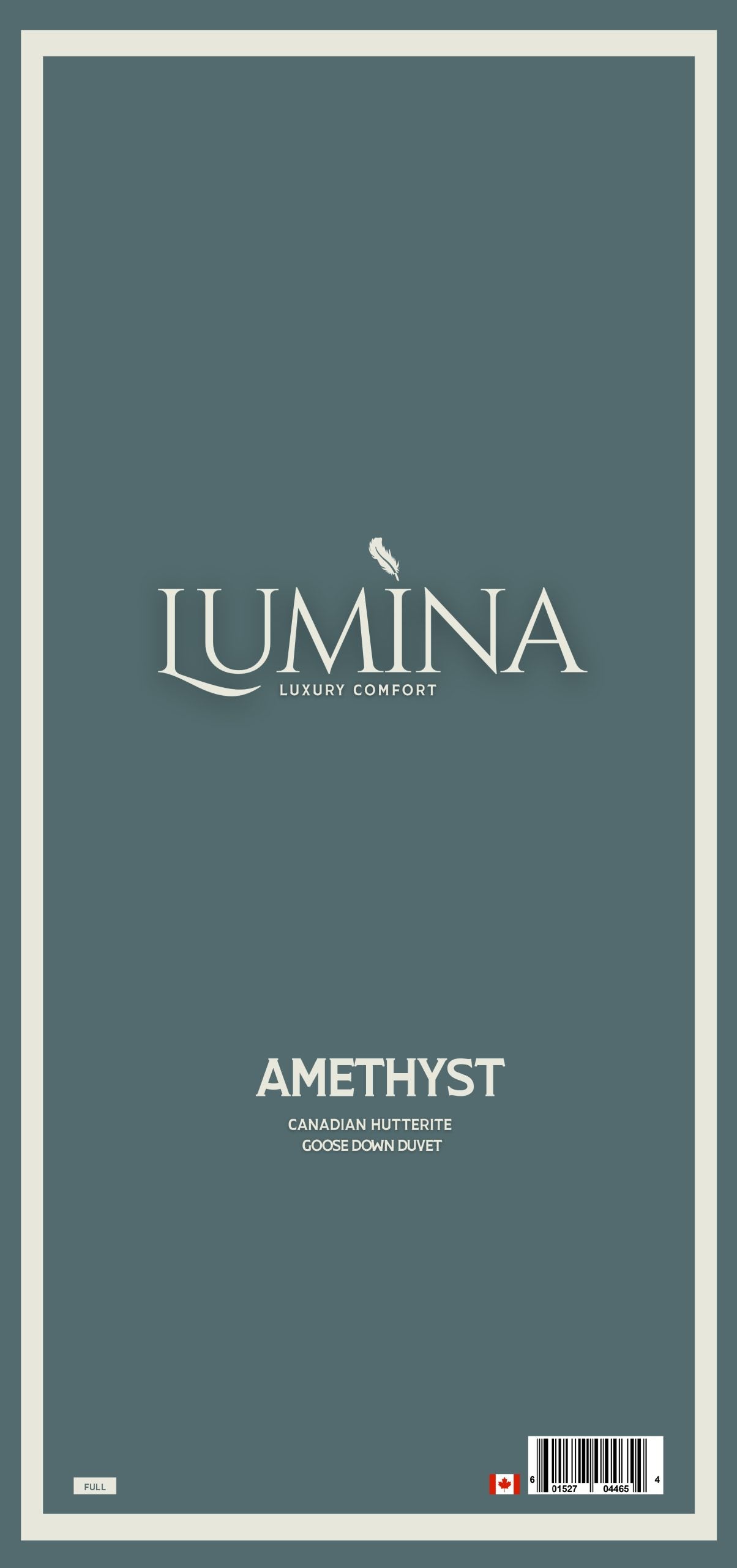 AMETHYST HUTTERITE WHITE GOOSE DOWN DUVET- FULL SIZE