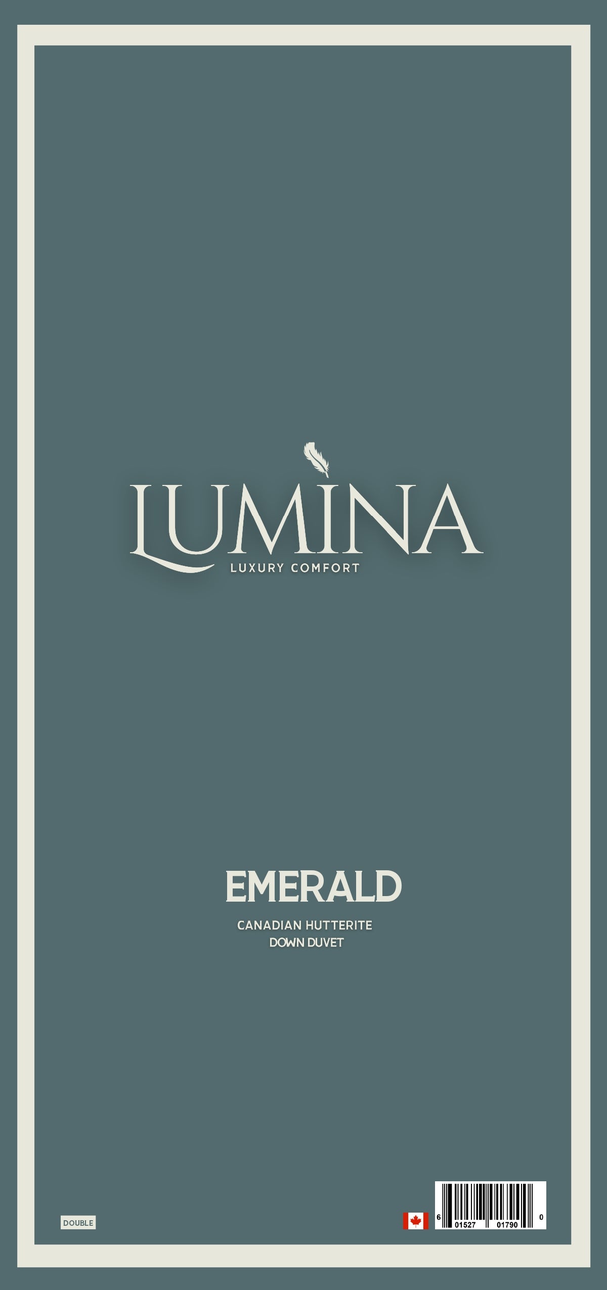 EMERALD HUTTERITE WHITE DOWN DUVET - TWIN SIZE