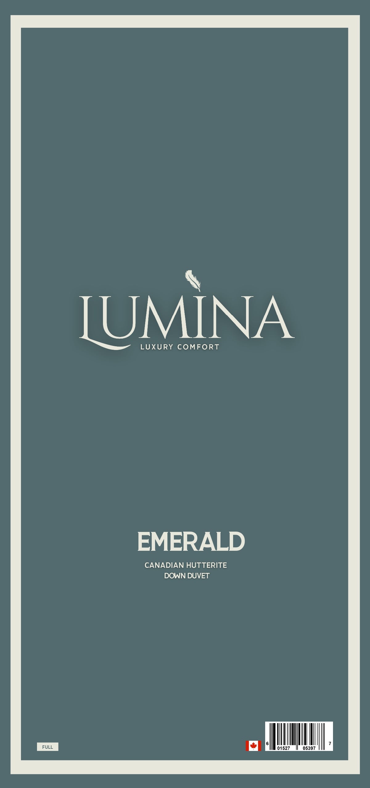 EMERALD HUTTERITE WHITE DOWN DUVET - FULL SIZE