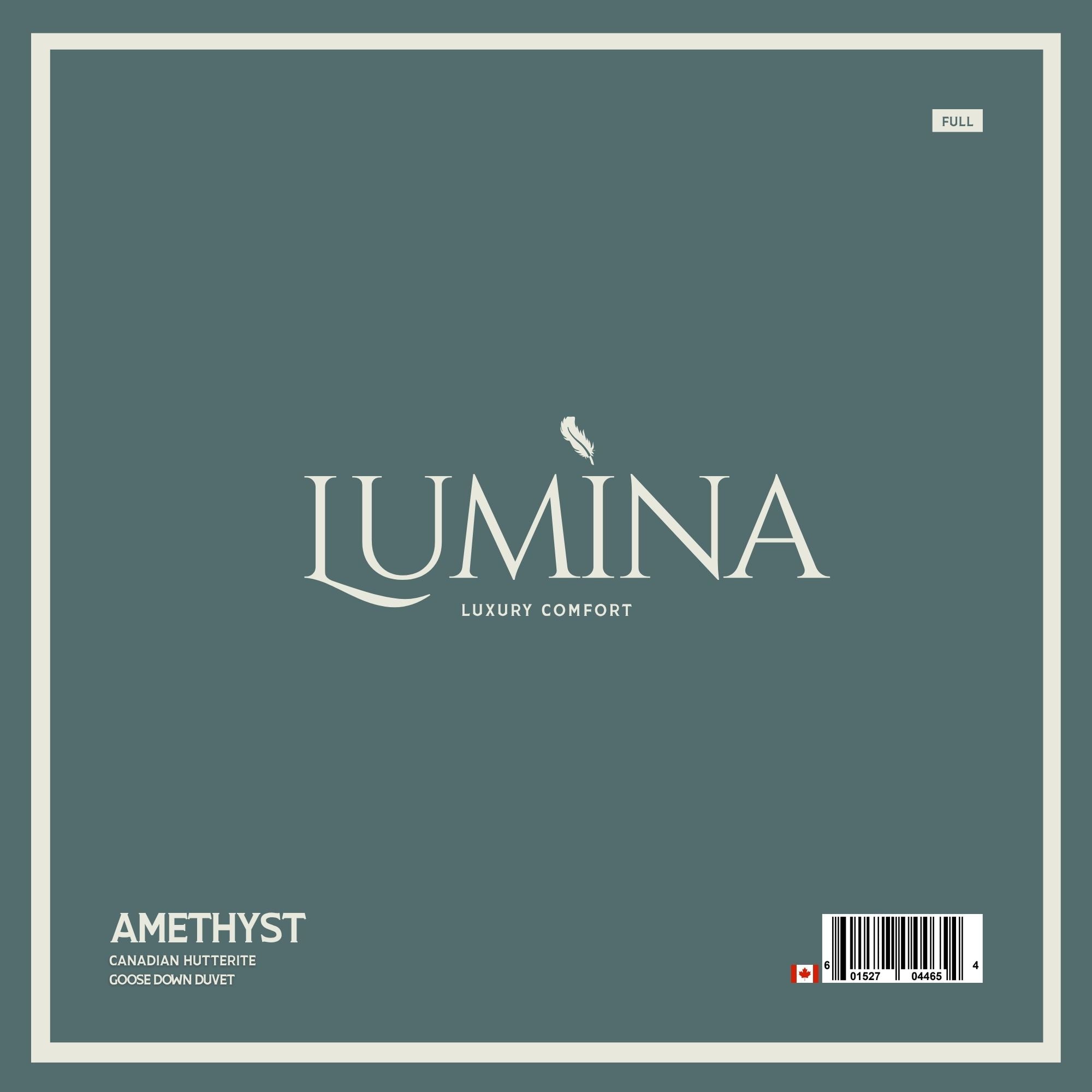 AMETHYST HUTTERITE WHITE GOOSE DOWN DUVET- FULL SIZE