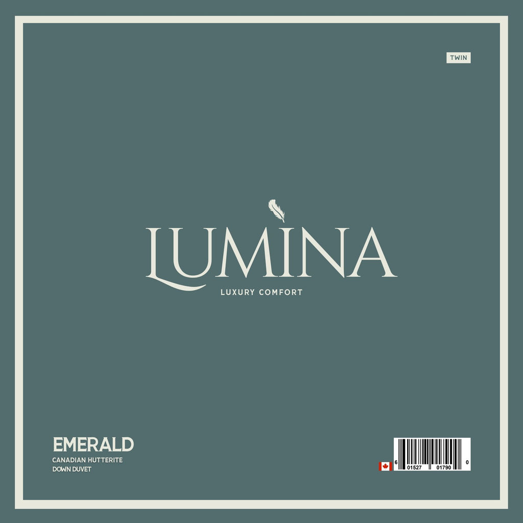 EMERALD HUTTERITE WHITE DOWN DUVET – TWIN SIZE